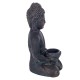 G&S Statue Bouddha XL Fibre et Argile : Modèle Aumône, H 46 cm