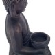 G&S Statue Bouddha XL Fibre et Argile : Modèle Aumône, H 46 cm