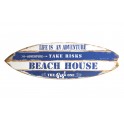 Décoration Planche de Surf Murale, Beach House, Bois Vieilli, L 75 cm