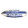 Déco murale vintage bois : Planche de surf Welcome to our beach, H 48 cm