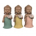 Set de 3 Bouddhas Debout, Collection Méditation, H 18 cm