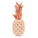 Fruit Déco Résine : Ananas Doré et Blanchi avec Miroirs, H 19 cm