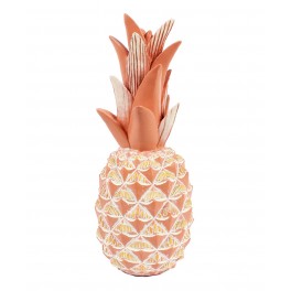 Ananas orange en résine, Modèle Summer Dream, H 26,5 cm