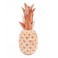 Fruit Déco Résine : Ananas Doré et Blanchi avec Miroirs, H 19 cm