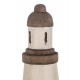 Phare décoratif en bois, Blanc et Marron, H 25 cm