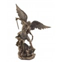 Statuette résine : L'archange Saint Michel, H 35 cm