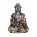 Bouddha de Paix, Kesa stylisé et Ton Anthracite, H 25 cm