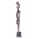 Statuette Grande Africaine Debout et Jarre, Collection Kentan, H 40 cm