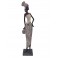 Statuette Africaine en pagne kita & Cruche 2, Collection Ethnik, H 42 cm