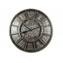 Horloge Murale indus, Cadran Mordoré et Chiffres en métal, Diam 80 cm