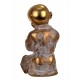 G&S Figurine Moine Bouddha Résine, Modèle Kanchana Doré 2. H 20 cm