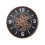 Horloge Murale industrielle Cadran Chrono Marron et Doré, H 53 cm