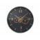 Horloge Murale industrielle Cadran Chrono Marron et Doré, H 53 cm