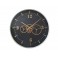 Horloge Murale industrielle Cadran Chrono Marron et Doré, H 53 cm