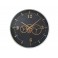 Horloge Murale Rétro Chic, Cuivre et Noir, Diamètre 50 cm