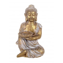 SGRIMALT Statuette Résine : Bouddha Thai en Kimono Kanchana, H 30 cm