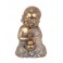 G&S Figurine Moine Bouddha Résine, Modèle White & Gold, Hauteur 15 cm