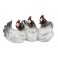 Set Poule et Coq en résine, H 10 cm (coq)