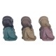 BY SIGRIS Figurine de Bouddha 3 unités multicolores en résine 9 x 5 x 13 cm Figurine de Bouddha