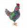 Set Poule et Coq en résine, H 10 cm (coq)