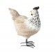 Poule résine Marron et Beige, Collection AUTHENTIK, H 25 cm