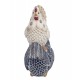 Poule résine & crochet 12 cm, modèle rose et bleu