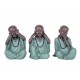 SIGNES GRIMALT Set 3 Figurines Moines Bouddhas de la Sagesse, Collection Baby Zen, Hauteur 25 cm