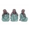 SIGNES GRIMALT Set 3 Figurines Moines Bouddhas de la Sagesse, Collection Baby Zen, Hauteur 25 cm