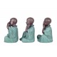 SIGNES GRIMALT Set 3 Figurines Moines Bouddhas de la Sagesse, Collection Baby Zen, Hauteur 25 cm