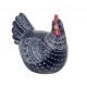 Grande Poule Noire en Résine, Collection DEFT, L 24 cm