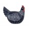 Grande Poule Noire en Résine, Collection DEFT, L 24 cm