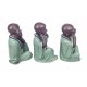 SGRIMALT Figurine 3 Bouddhas de la Sagesse Assis, Collection Baby Zen, H 17 cm