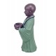 SIGNES GRIMALT Grand Moine Bouddha Debout, Coupe à offrandes et Bougie, Collection Baby Zen, H 30 cm