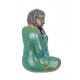 Déco Zen : Bouddha Tête sur Genou 1, Collection Blue Faith, H 20 cm