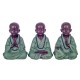 SGRIMALT Set 3 Figurine Bouddhas, Mudras Dévotion, Méditation et Protection, Collection Baby Zen, H 17 cm