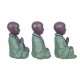 SGRIMALT Set 3 Figurine Bouddhas, Mudras Dévotion, Méditation et Protection, Collection Baby Zen, H 17 cm