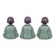 SGRIMALT Set 3 Figurine Bouddhas, Mudras Dévotion, Méditation et Protection, Collection Baby Zen, H 17 cm