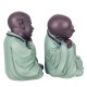 SGRIMALT Set 2 Grands Bouddha Baby Zen Assis, Collection Baby Zen, H 29 cm