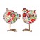 Set 2 Poules, Mod Crochet & Shabby Chic, H 12 cm