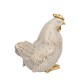 Set Poule et Coq en résine, Design ludique et coloré, H 15 cm (Coq)