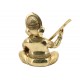 SGRIMALT Figurine Bouddha, Ganesh Musicien Jouant de la cithare, Doré, Hauteur 29 cm