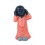Statuette XXL : Les 3 moines de la sagesse debout Color Line, H 46 cm