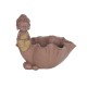 Porte-Encens Baby Zen, Figurine Bouddha Vert sur Lotus, Longueur 15,50 cm