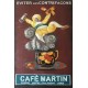 Tableau Métal 3D Rétro : Café Martin, Eviter les contrefaçons, H 120 cm