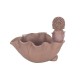 Porte-Encens Baby Zen, Figurine Bouddha Parme sur Lotus, Longueur 15,50 cm