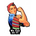 Déco We can do it, Publicité féminisme et effort de guerre, H 58 cm