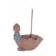 Porte-Encens Baby Zen, Figurine Bouddha Vert sur Lotus, Longueur 15,50 cm