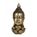 SIGNES GRIMALT Statue en résine, Visage de Bouddha et Coeur de Lotus, Collection Glory, Hauteur 27,50 cm