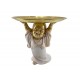 SIGNES GRIMALT Figurine Bouddha & Plateau Vide Poche, Collection Lotus Blanc, Hauteur 20 cm