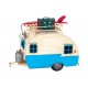 Caravane Miniature HOT-DOG, Véhicule Vintage, L 27 cm